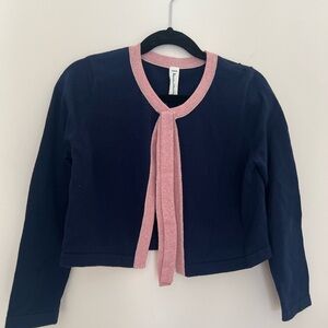 Gymboree Navy and Pink Kids Cardigan